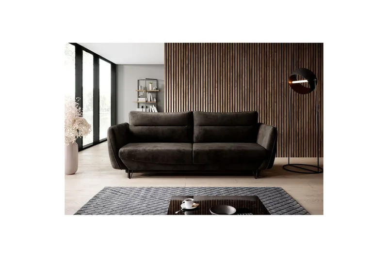 Sofa Eltap Silva 236x95x90 cm, Nube 22, Mørk Brun