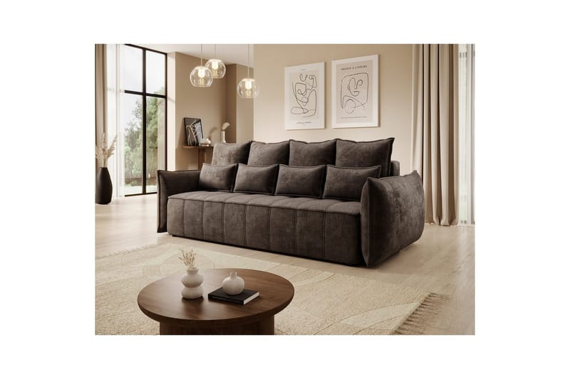 Sofa Eltap Weltton 242x106x94 cm - Nube 22, Brun - Møbler - Sofaer - Sovesofaer
