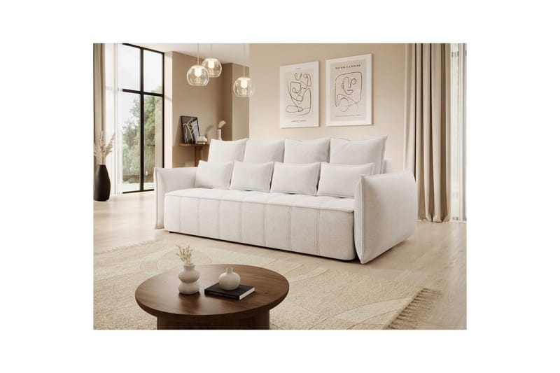 Sofa Eltap Weltton 242x106x94 cm - Paolli 01, Hvit - Møbler - Sofaer - Sovesofaer