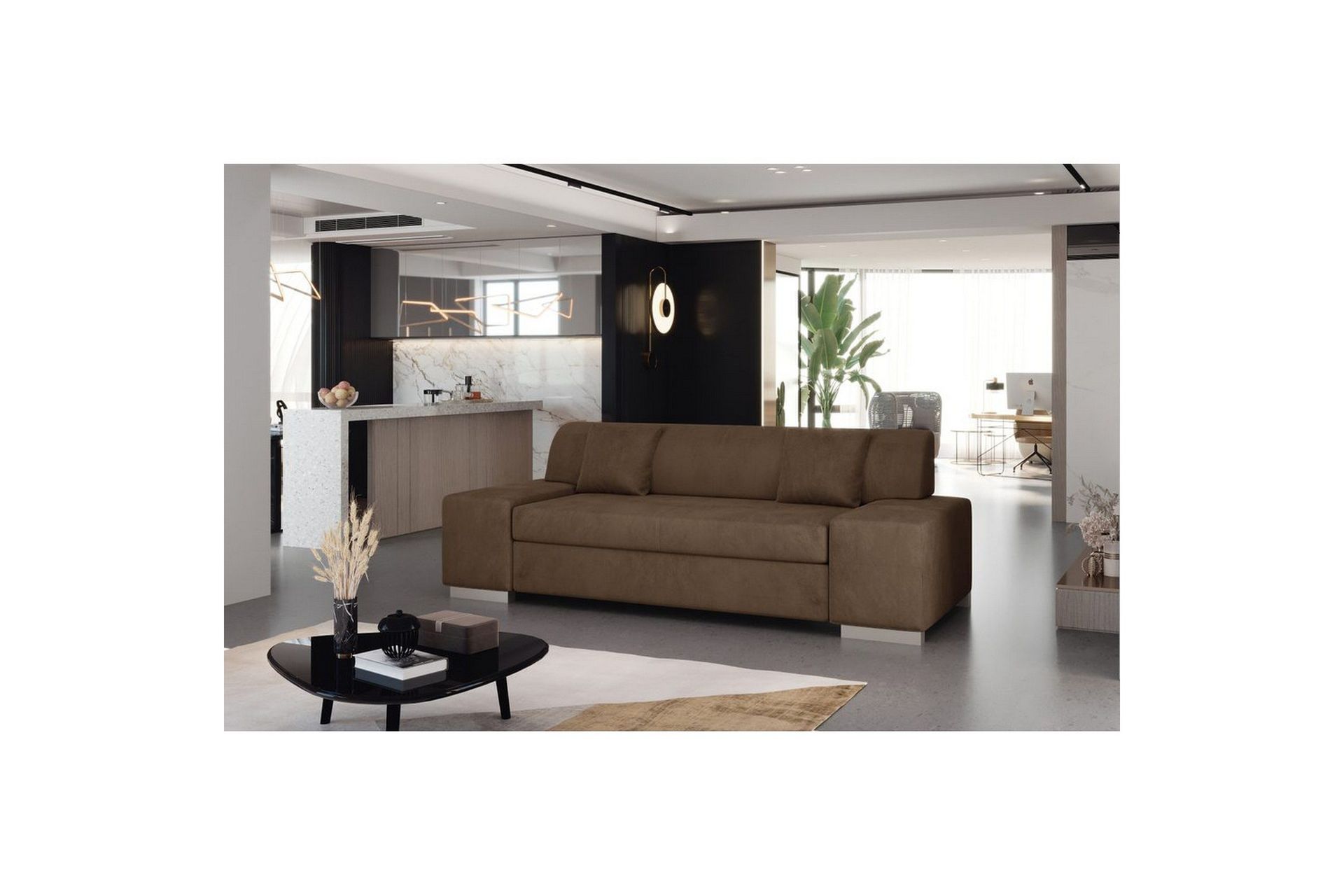 Sofa Eltap Porto - Monolit 09, Mørk Beige, 3210x92x73 cm