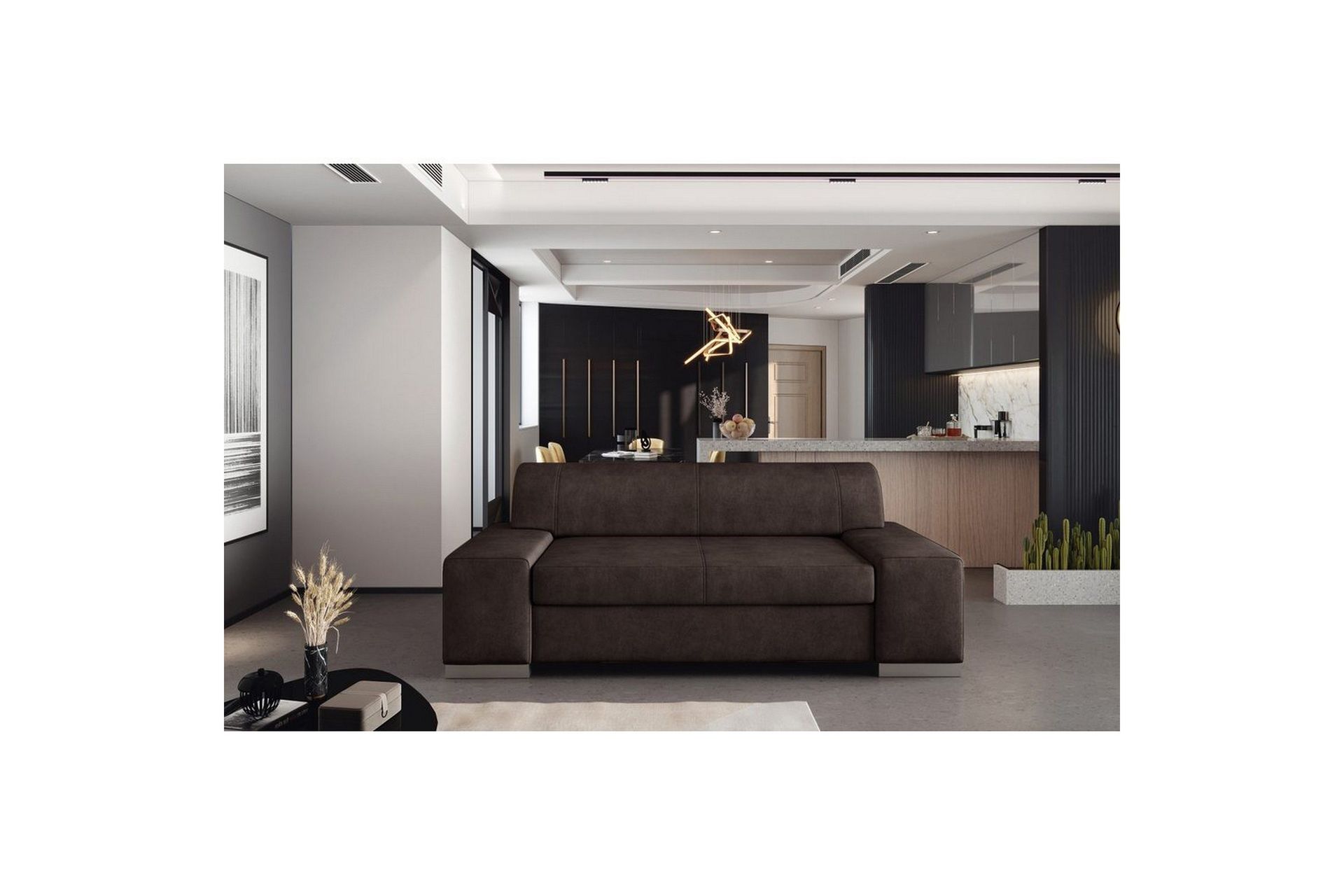 Sofa Eltap Porto - Dora 28, Mørkebrun, 2190x62x73 cm