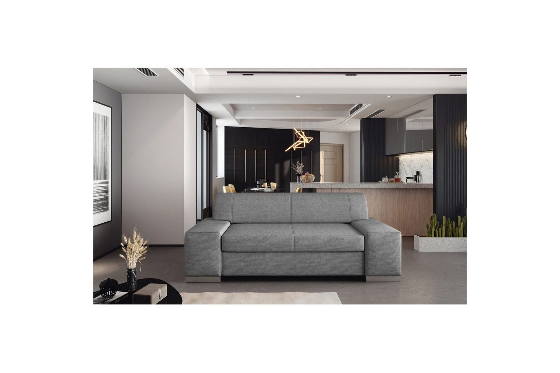 Sofa Eltap Porto - Sawana 21, Grå, 2190x62x73 cm