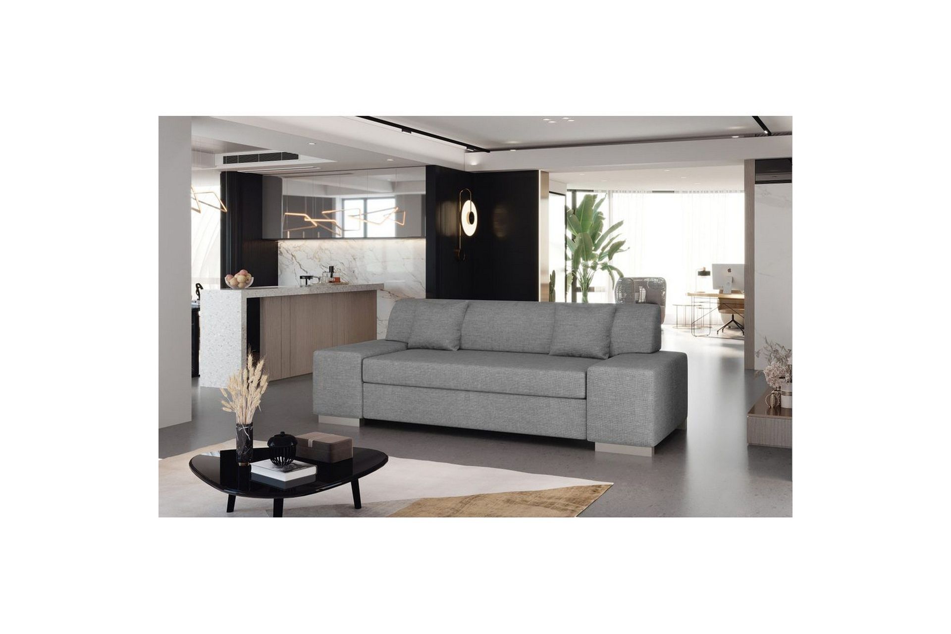 Sofa Eltap Porto - Sawana 21, Grå, 3210x92x73 cm