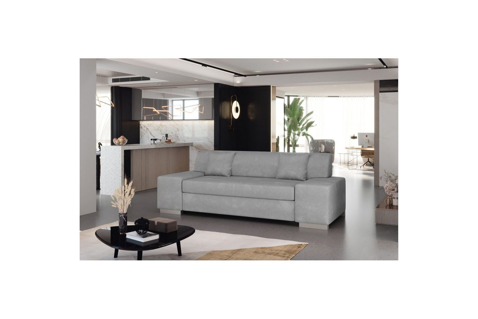 Sofa Eltap Porto - Paros 05, Lys Grå, 3210x92x73 cm