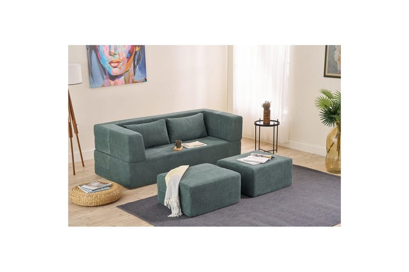 Solin Sovesofa 2-sits - Grønn - Møbler - Sofaer - Sovesofaer
