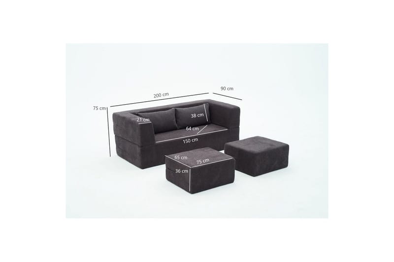 Solin Sovesofa 2-sits - Mørkegrå - Møbler - Sofaer - Sovesofaer