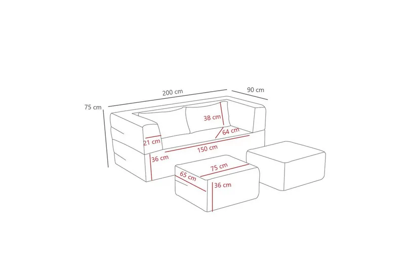 Solin Sovesofa 2-sits - Oransje - Møbler - Sofaer - Sovesofaer