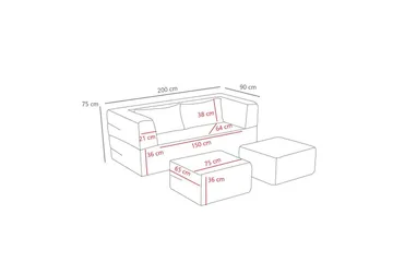 Solin Sovesofa 2-sits - Oransje - Møbler - Sofaer - Sovesofaer