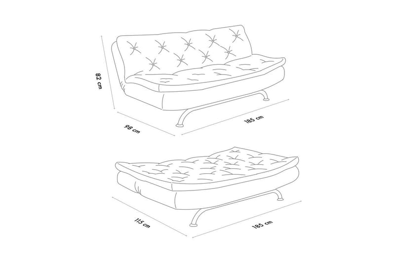 Soren Sovesofa 3-sits - Grønn - Møbler - Sofaer - Sovesofaer