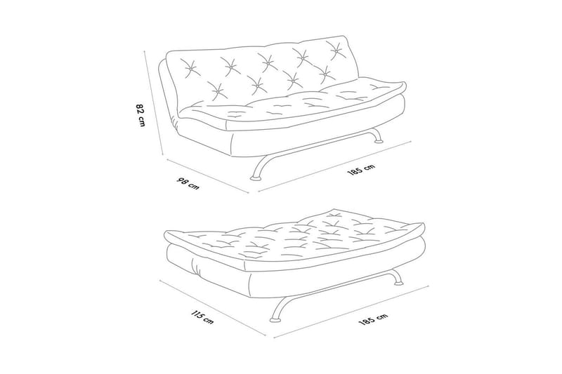 Soren Sovesofa 3-sits - Grønn - Møbler - Sofaer - Sovesofaer