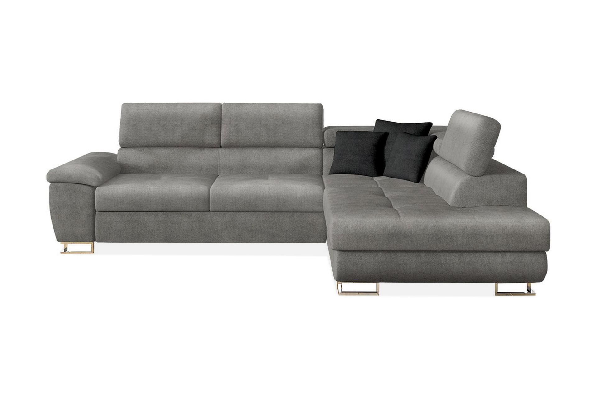 Sorsele Hjørnesofa Høyre - Grå - Møbler - Sofaer - Sovesofaer