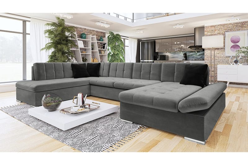 Sorsele Hjørnesofa Høyre - Grå - Møbler - Sofaer - Sovesofaer