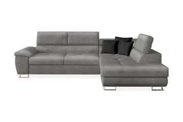 Sorsele Hjørnesofa Høyre - Grå - Møbler - Sofaer - Sovesofaer