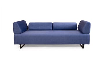 Southburn 3-seter Sovesofa 90x220 cm i Stoff med Ensidig Armlene - Blå - Møbler - Sofaer - Sovesofaer