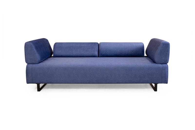 Southburn 3-seter Sovesofa 90x220 cm i Stoff med Ensidig Armlene - Blå - Møbler - Sofaer - Sovesofaer