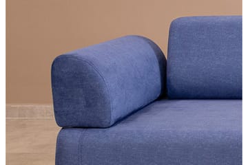 Southburn 3-seter Sovesofa 90x220 cm i Stoff med Ensidig Armlene - Blå - Møbler - Sofaer - Sovesofaer