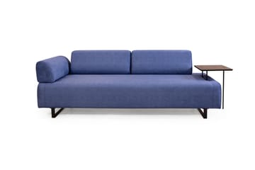 Southburn 3-seter Sovesofa 90x220 cm i Stoff med Ensidig Armlene - Blå - Møbler - Sofaer - Sovesofaer