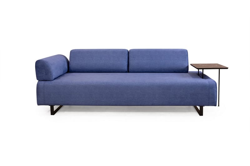 Southburn 3-seter Sovesofa 90x220 cm i Stoff med Ensidig Armlene - Blå - Møbler - Sofaer - Sovesofaer