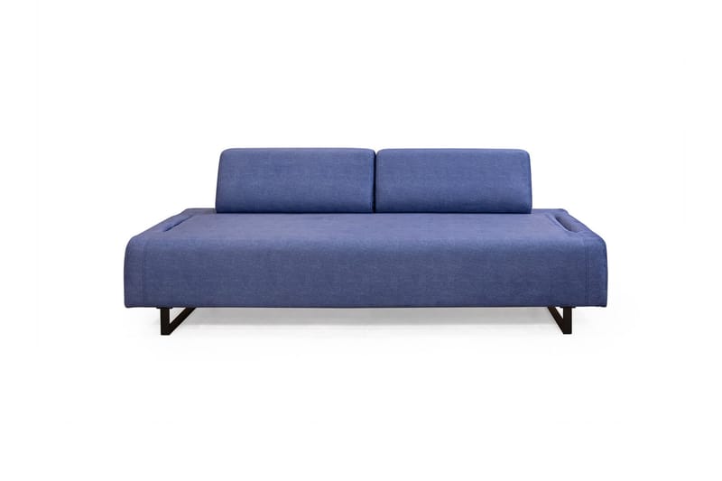Southburn 3-seter Sovesofa 90x220 cm i Stoff med Ensidig Armlene - Blå - Møbler - Sofaer - Sovesofaer