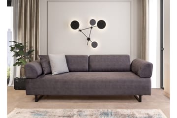 Southburn 3-seter Sovesofa 90x220 cm i Stoff med Løse Ryggputer - Svart - Møbler - Sofaer - Sovesofaer