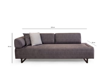 Southburn 3-seter Sovesofa 90x220 cm i Stoff med Løse Ryggputer - Svart - Møbler - Sofaer - Sovesofaer
