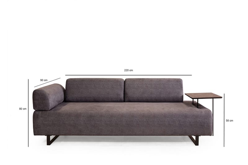 Southburn Sovesofa 3-seters - Antrasitt - Møbler - Sofaer - Sovesofaer
