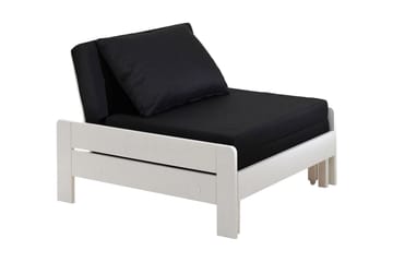 Sovaren 1-seter Uttrekkbar Sovesofa 90x200 cm i Stoff - Sort - Møbler - Sofaer - Sovesofaer