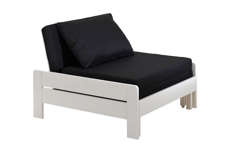 Sovaren 1-seter Uttrekkbar Sovesofa 90x200 cm i Stoff - Sort - Møbler - Sofaer - Sovesofaer