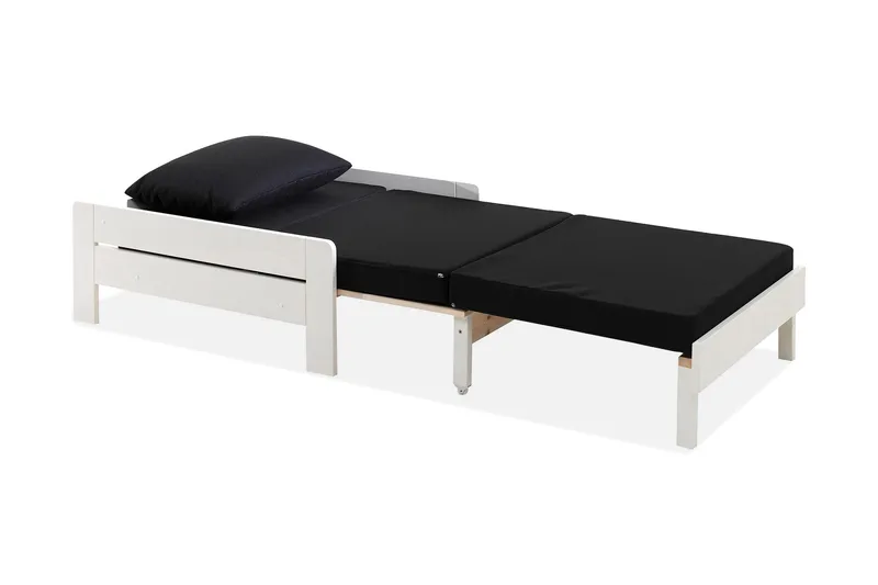 Sovaren 1-seter Uttrekkbar Sovesofa 90x200 cm i Stoff, Sort
