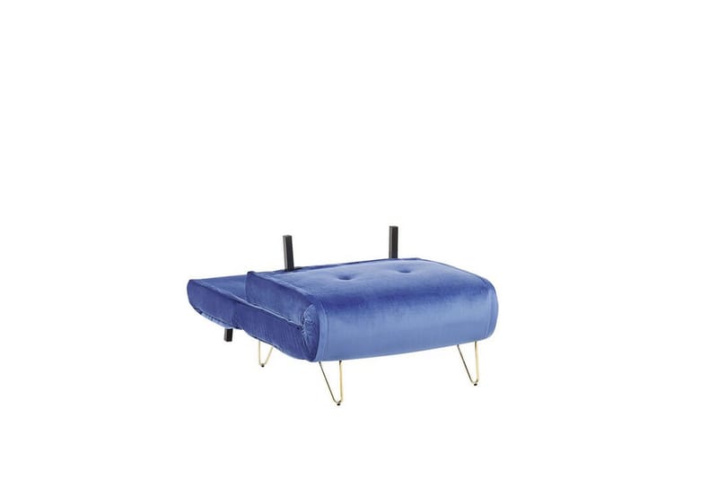 Sovesofa 1-seters fløyel marineblå VESTFOLD - Blå - Møbler - Sofaer - Sovesofaer
