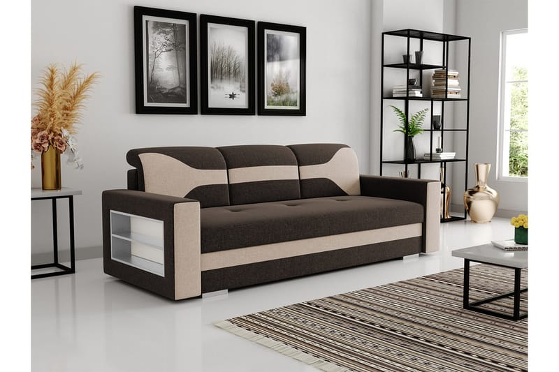Sovesofa 236cm - Brun - Møbler - Sofaer - Sovesofaer