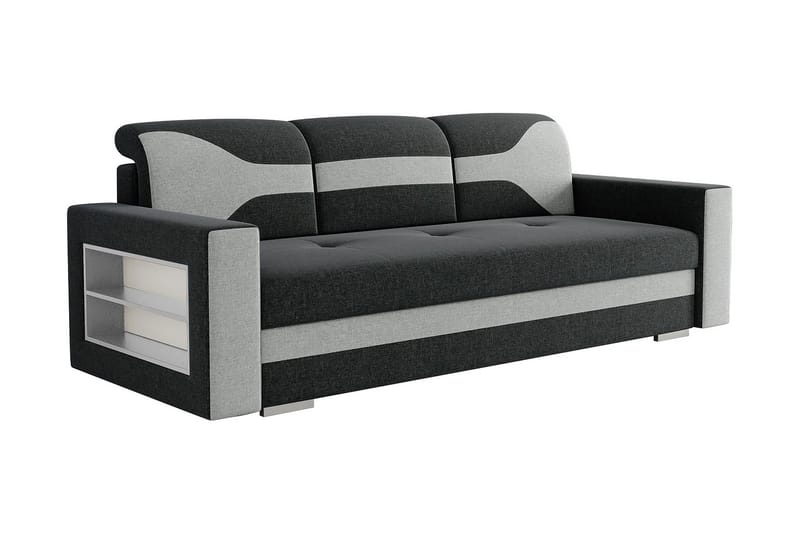 Sovesofa 236cm - Mørkegrå - Sovesofaer - 3 seters sovesofa