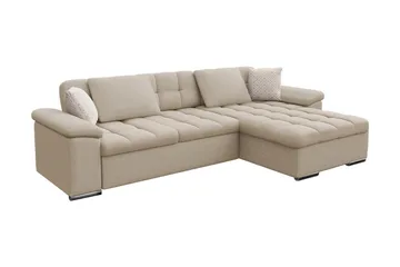 Sovesofa 3-seters L-formet 280x160 cm Høyre - Møbler - Sofaer - Sovesofaer