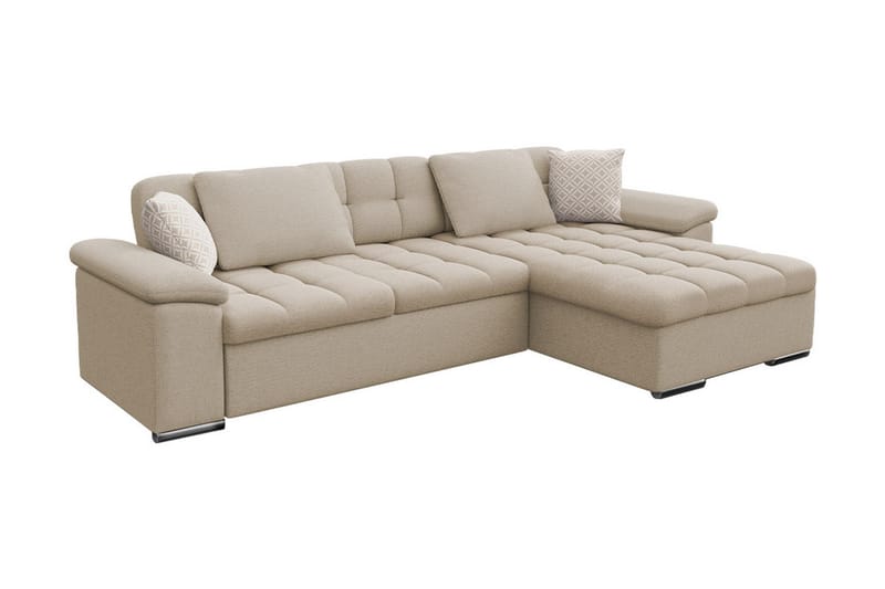 Sovesofa 3-seters L-formet 280x160 cm Høyre - Møbler - Sofaer - Sovesofaer