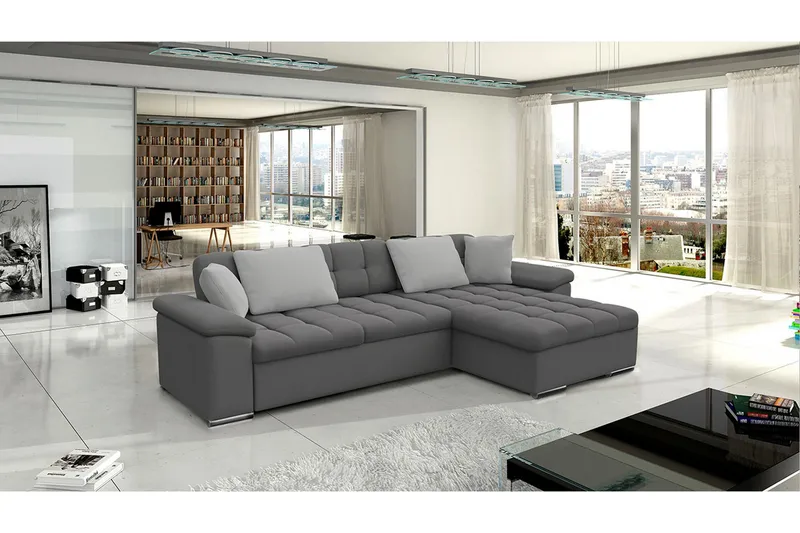 Sovesofa 3-seters L-formet 280x160 cm Høyre - Møbler - Sofaer - Sovesofaer