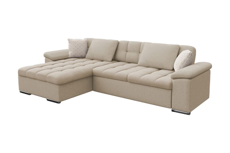 Sovesofa 3-seters L-formet 280x160 cm Venstre - Møbler - Sofaer - Sovesofaer