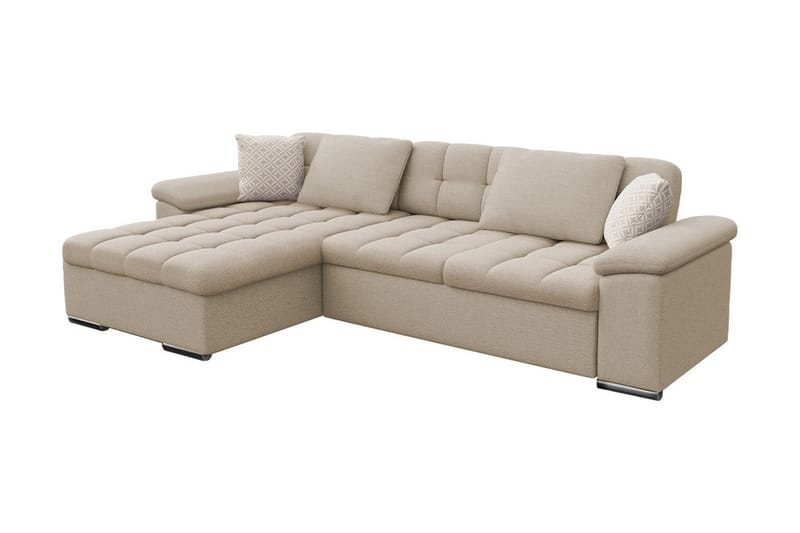 Sovesofa 3-seters L-formet 280x160 cm Venstre - Sovesofaer - Sovesofa divan