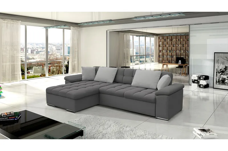 Sovesofa 3-seters L-formet 280x160 cm Venstre - Møbler - Sofaer - Sovesofaer