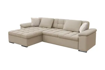 Sovesofa 3-seters L-formet 280x160 cm Venstre - Møbler - Sofaer - Sovesofaer