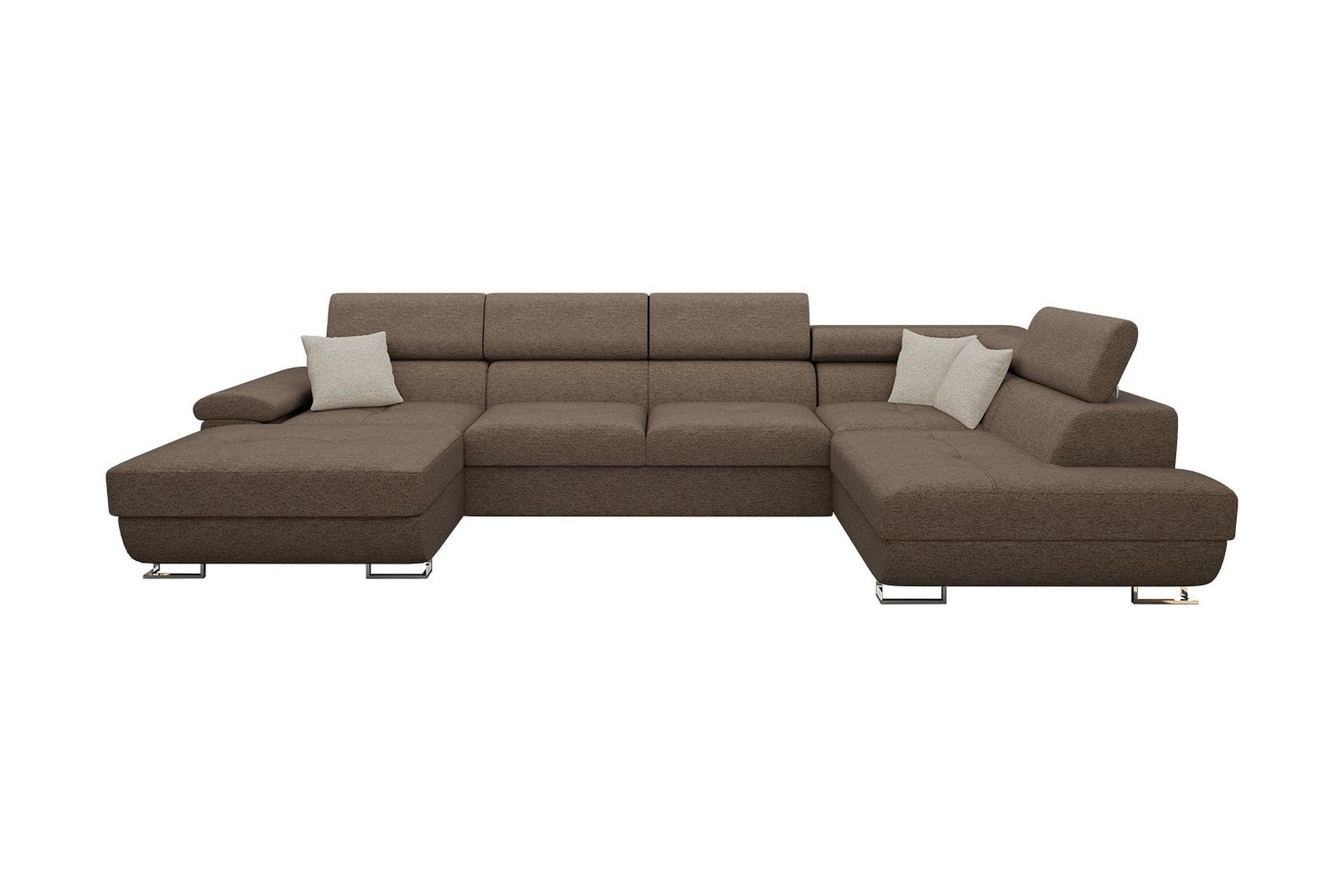 Sovesofa 4-seters U-formet 345x202 cm Høyre - Møbler - Sofaer - Sovesofaer