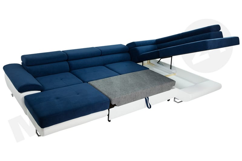 Sovesofa 4-seters U-formet 345x202 cm Høyre - Sovesofaer - Sovesofa divan