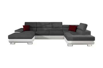 Sovesofa 4-seters U-formet 345x202 cm Høyre - Møbler - Sofaer - Sovesofaer