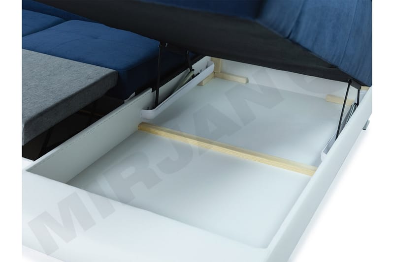 Sovesofa 4-seters U-formet 345x202 cm Venstre - Møbler - Sofaer - Sovesofaer