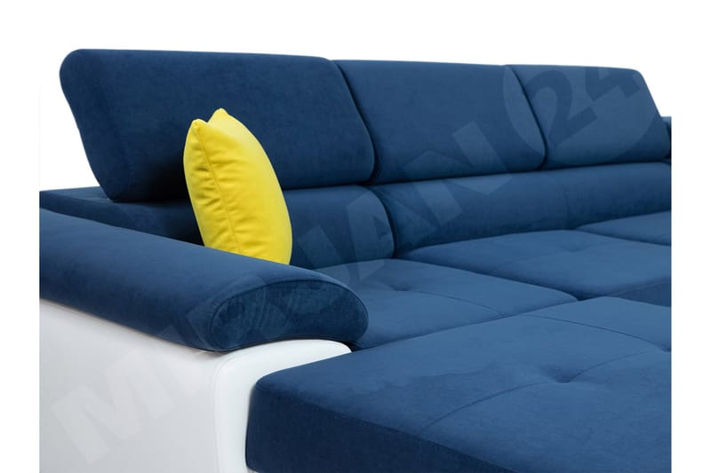 Sovesofa 4-seters U-formet 345x202 cm Venstre - Møbler - Sofaer - Sovesofaer