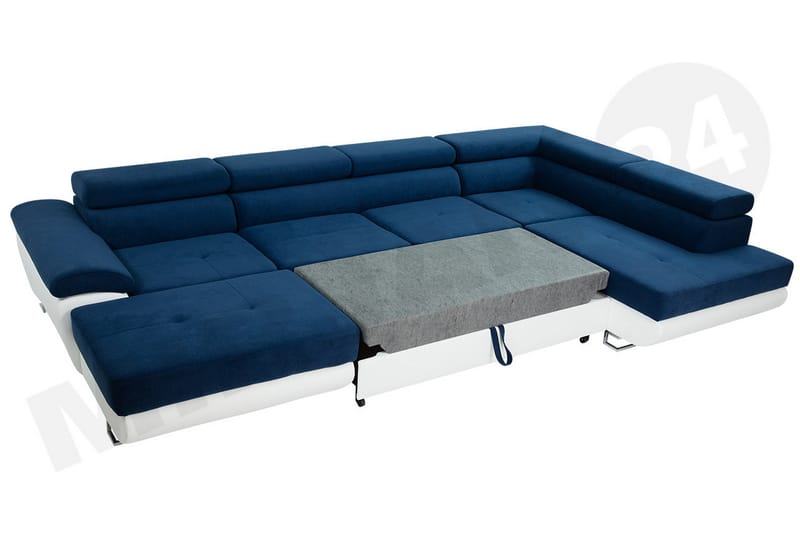 Sovesofa 4-seters U-formet 345x202 cm Venstre - Møbler - Sofaer - Sovesofaer