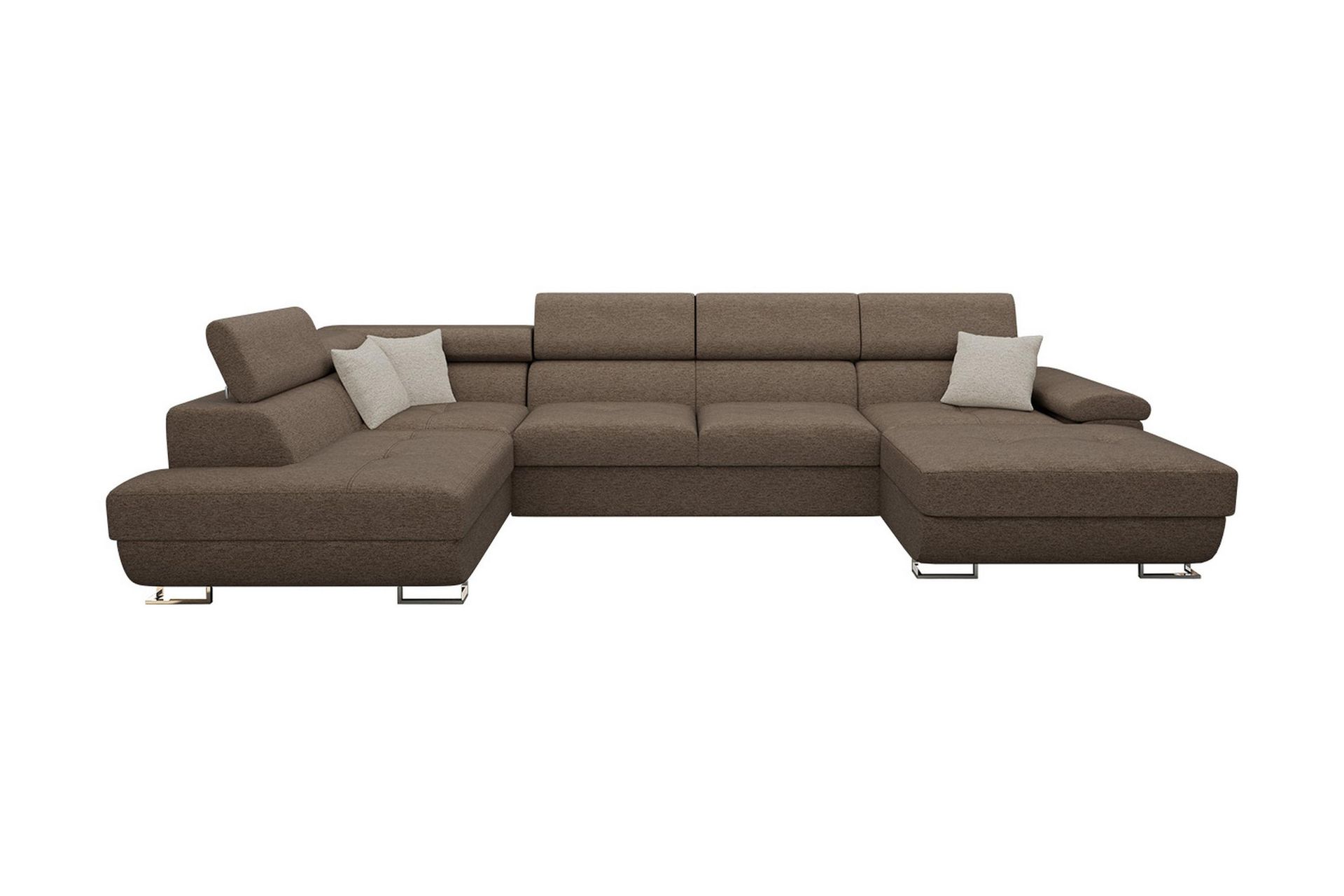 Sovesofa 4-seters U-formet 345x202 cm Venstre - Møbler - Sofaer - Sovesofaer