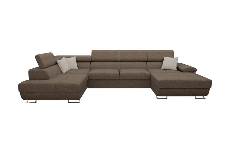 Sovesofa 4-seters U-formet 345x202 cm Venstre - Møbler - Sofaer - Sovesofaer