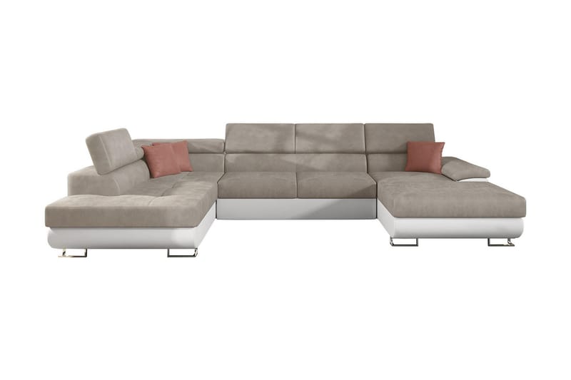 Sovesofa 4-seters U-formet 345x202 cm Venstre - Møbler - Sofaer - Sovesofaer