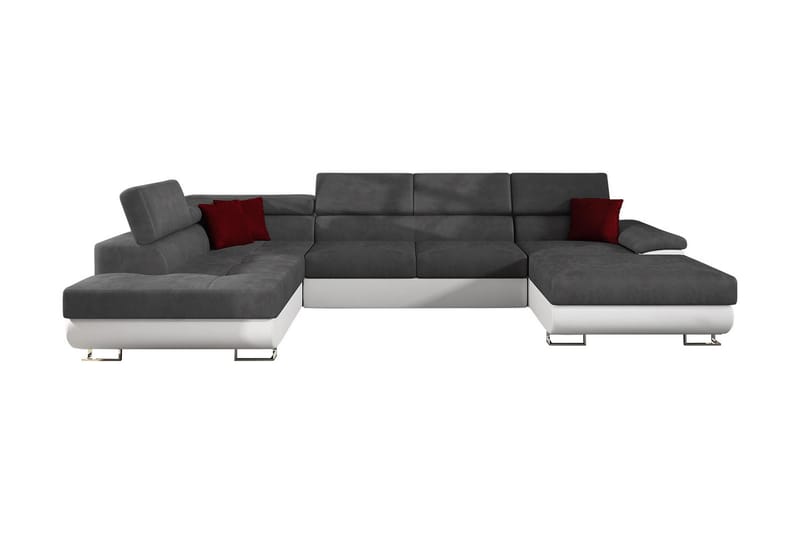 Sovesofa 4-seters U-formet 345x202 cm Venstre - Møbler - Sofaer - Sovesofaer