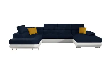 Sovesofa 4-seters U-formet 345x202 cm Venstre - Møbler - Sofaer - Sovesofaer
